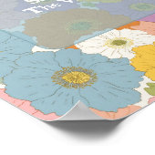 Retro Hippie Floral Verjaardag Welkom Poster (Hoek)