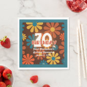 Retro Hippie Flower 1960's 70ste verjaardag Servet (Insitu)