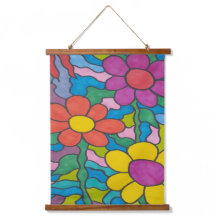 Retro Hippie Flower Art