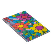 Retro Hippie Flower Art Notitieboek (Rechterzijde)