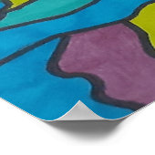 Retro Hippie Flower Art Poster (Hoek)