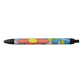 Retro Hippie Flower Art Zwarte Inkt Pen