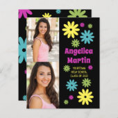 Retro Hippie Flowers 2 het Afstuderen van de Begro (Voorkant / Achterkant)