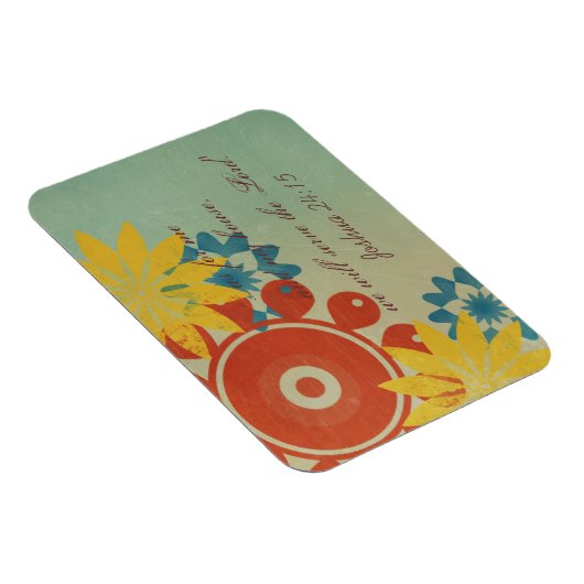 Retro Hippie Flowers Magneet (Rechterzijde)