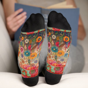 Retro Hippie: Folk Art Garden Sokken