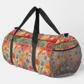 Retro Hippie: Folk Art Tuin Duffle Bag Plunjezak (Rechterhoek)
