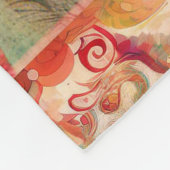 Retro Hippie: Folk Art Tuindeken Fleece Deken (Hoek)