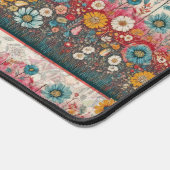 Retro Hippie: Folk Art Tuintafelmat Bureaumat (Hoek)