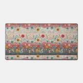 Retro Hippie: Folk Art Tuintafelmat Bureaumat (Voorkant)