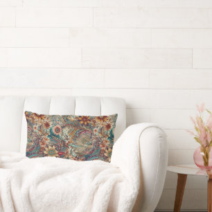 Retro Hippie: Gouden Tuin Accent Kussen