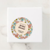 Retro Hippie Groovy Bloem Bruiloft Dank Je Bedankjes Labels (In situ)