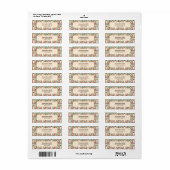 Retro Hippie Groovy Bloem Retouradres Etiket (Full Sheet)