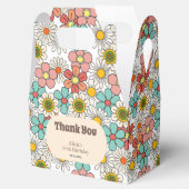 Retro Hippie Groovy Bloem Verjaardag Bedankt Bedankdoosjes (Geopend)