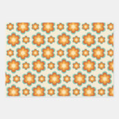 Retro Hippie Groovy Seventies Floral & Rainbow 60s Inpakpapier Vel (Voorkant 3)