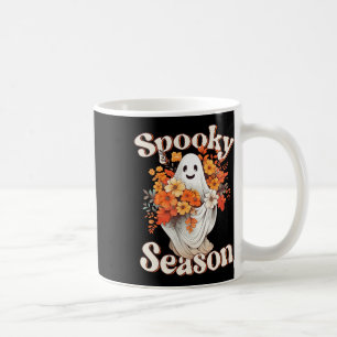 Retro Hippie Halloween Cute Ghost Spooky Season Fu Koffiemok