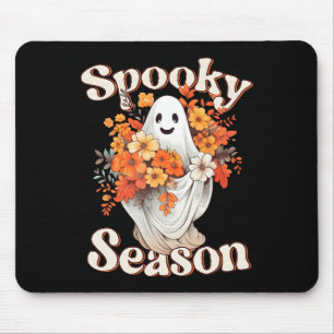 Retro Hippie Halloween Cute Ghost Spooky Season Fu Muismat