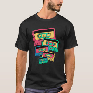 Retro  Hippie Herhaal Cassettebandje T-shirt