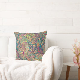 Retro Hippie: kleurrijk Mosiac Sierkussen
