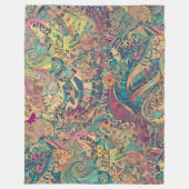 Retro Hippie: Kleurrijke Mozaïek Deken (Voorkant)