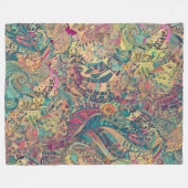 Retro Hippie: Kleurrijke Mozaïek Deken (Voorkant (Horizontaal))