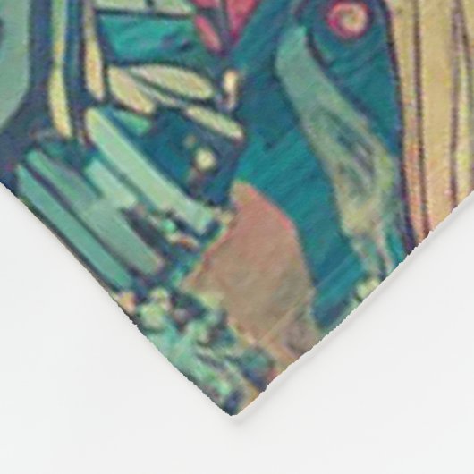 Retro Hippie: Kleurrijke Mozaïek Deken (Hoek)