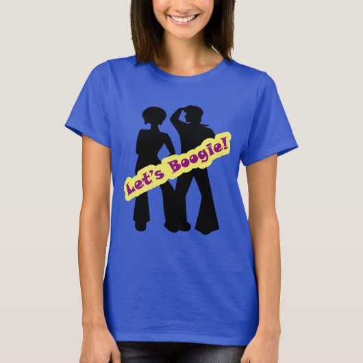Retro Hippie laat Boogie een schattig t-shirt hebb (Voorkant)