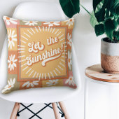 Retro Hippie laat de Sunshine Daisy Floral Mod 70' Kussen