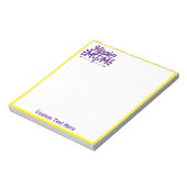 Retro Hippie Mam Paars Yellow Peace Sign 60. Notitieblok (Linkerzijde)