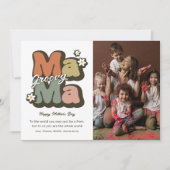 Retro Hippie Mama Moederdag Kaart (Voorkant)