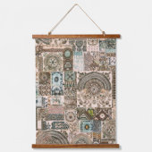 Retro Hippie: Mandala Dromen Hangend Wandkleed (Voorkant)