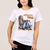 Retro Hippie Meisje Tri-Blend Shirt (Voorkant)