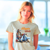 Retro Hippie Meisje Tri-Blend Shirt