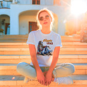 Retro Hippie Meisje Tri-Blend Shirt