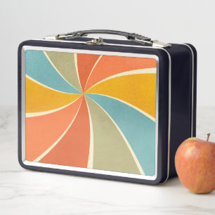 Retro Hippie Mixed Paint Style Swirls Pattern
