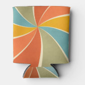 Retro Hippie Mixed Paint Style Swirls Pattern Blikjeskoeler (Voorkant)