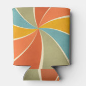 Retro Hippie Mixed Paint Style Swirls Pattern Blikjeskoeler (Achterkant)