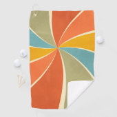 Retro Hippie Mixed Paint Style Swirls Pattern Golfhanddoek (Insitu)