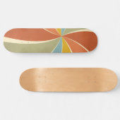 Retro Hippie Mixed Paint Style Swirls Pattern Persoonlijk Skateboard (Horizontaal)