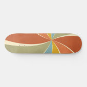 Retro Hippie Mixed Paint Style Swirls Pattern Persoonlijk Skateboard (Horizontaal)