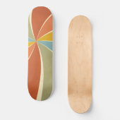 Retro Hippie Mixed Paint Style Swirls Pattern Persoonlijk Skateboard (Voorkant)
