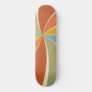 Retro Hippie Mixed Paint Style Swirls Pattern Persoonlijk Skateboard