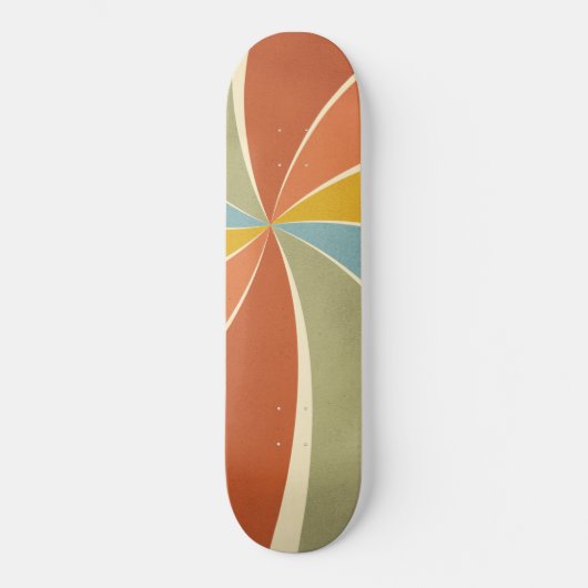 Retro Hippie Mixed Paint Style Swirls Pattern Persoonlijk Skateboard (Voorkant)