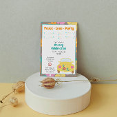 Retro Hippie Party uitnodiging