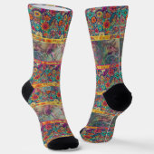Retro Hippie" Patchwork Dreams Sokken (Gebogen)