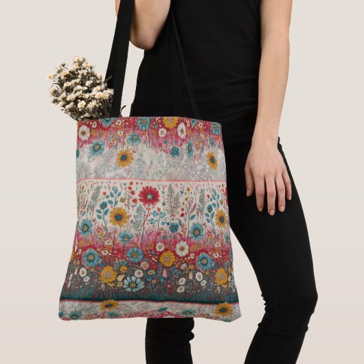 Retro Hippie: Patchwork Garden Tas (Dichtbij)