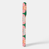 Retro Hippie Peace Flower Green Persoonlijke naam Case-Mate iPhone Case (Achterkant / Rechts)