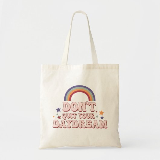 Retro hippie positief citaat tote bag (Voorkant)