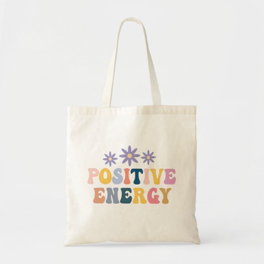 Retro hippie positief citaat tote bag (Voorkant)