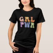 Retro hippie positief citaat Tri-Blend shirt (Voorkant)