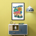 Retro, Hippie Positive Affirmation Coloring Canvas<br><div class="desc">Kleur van canvas wandkunst,  retro-stijl,  60s ontwerp. Hippie-liefdeswandafdruk die je zelf verkleint. Psychedelic,  Funky Coloring Art voor volwassenen</div>